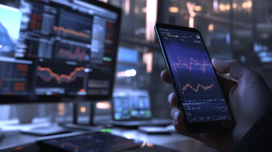 Mobile trading chart interface Mobile trading chart interface