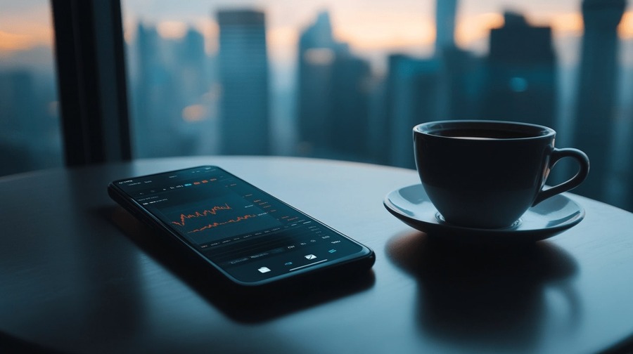 Mobile trading app interface Mobile trading app interface 1