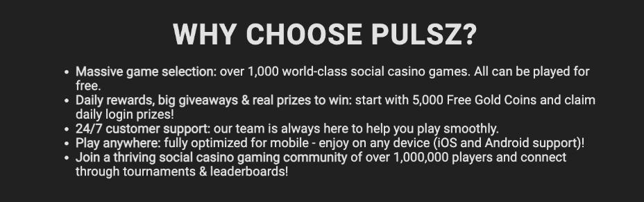 Why choose Pulsz? Why choose Pulsz?